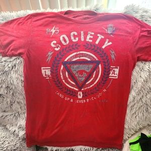 Society Men's Red Short Sleeve